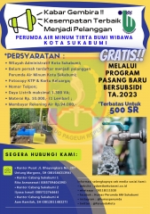 Perumdan AM TBW Kota Sukabumi Alokasikan 500 Sambungan Baru Gratis, Perluas Jangkauan Air Bersih