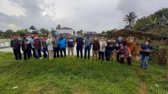 Peresmian Pemancingan Tirta Sejahtera di Desa Gunung Jaya oleh Direktur Selaku Pembina Koperasi Tirta Sejahtera